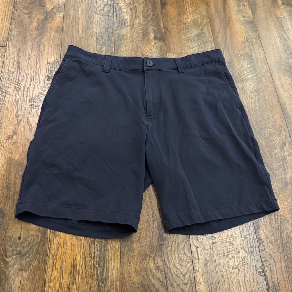 TravisMathew Beck Navy Blue‎ Golf Shorts Mens 36 Stretch Performance Casual